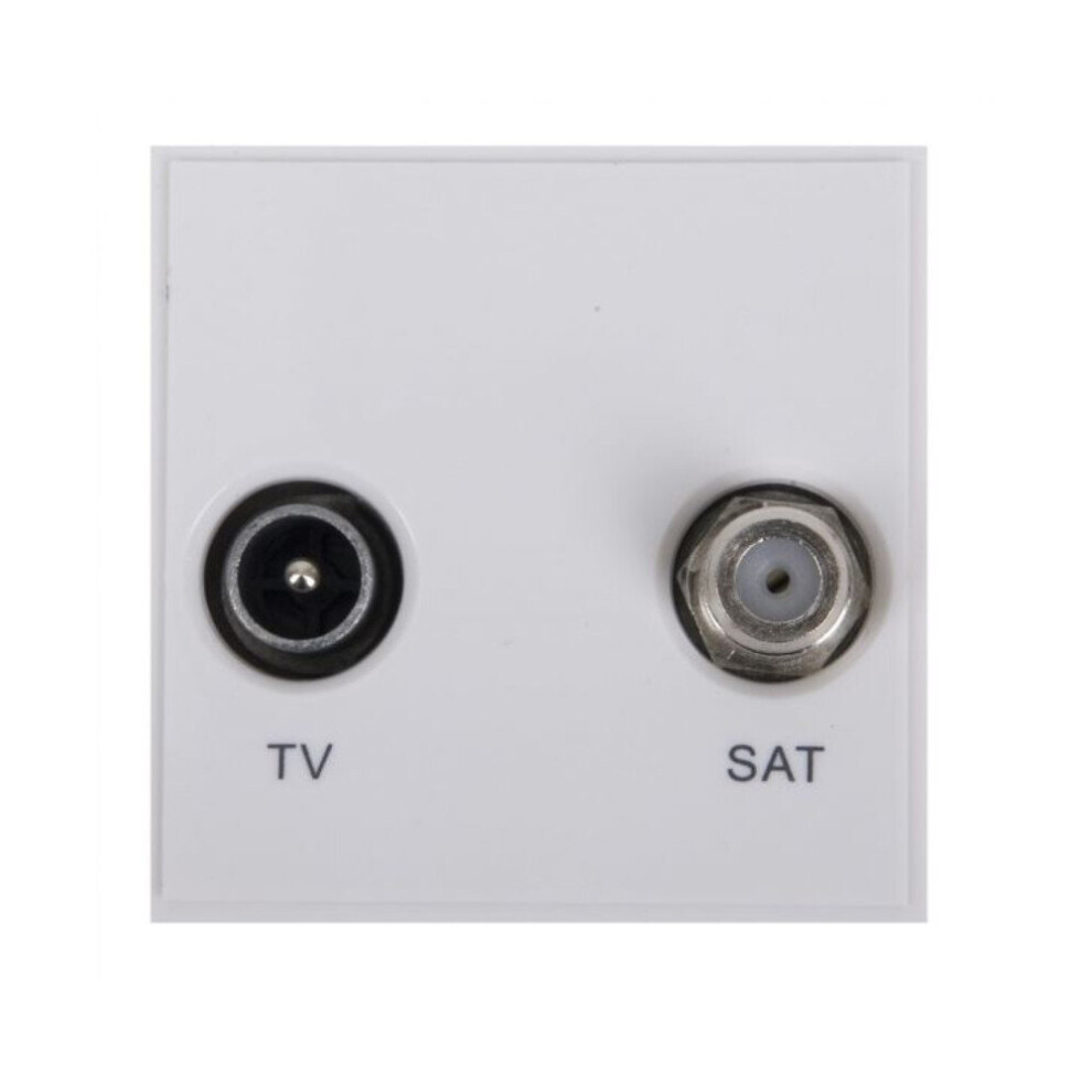 Triax Diplexed TV/SAT Euro Insert Module White Faceplate 304260