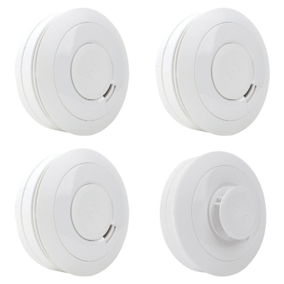 Set of 3 x Aico Smoke Alarms and 1 x Heat Alarm RadioLink Wireless