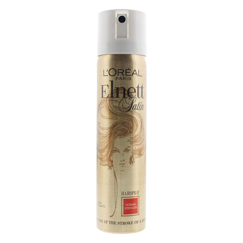 L'oreal Elnett Normal Strength Satin Hairspray 75ml For Her