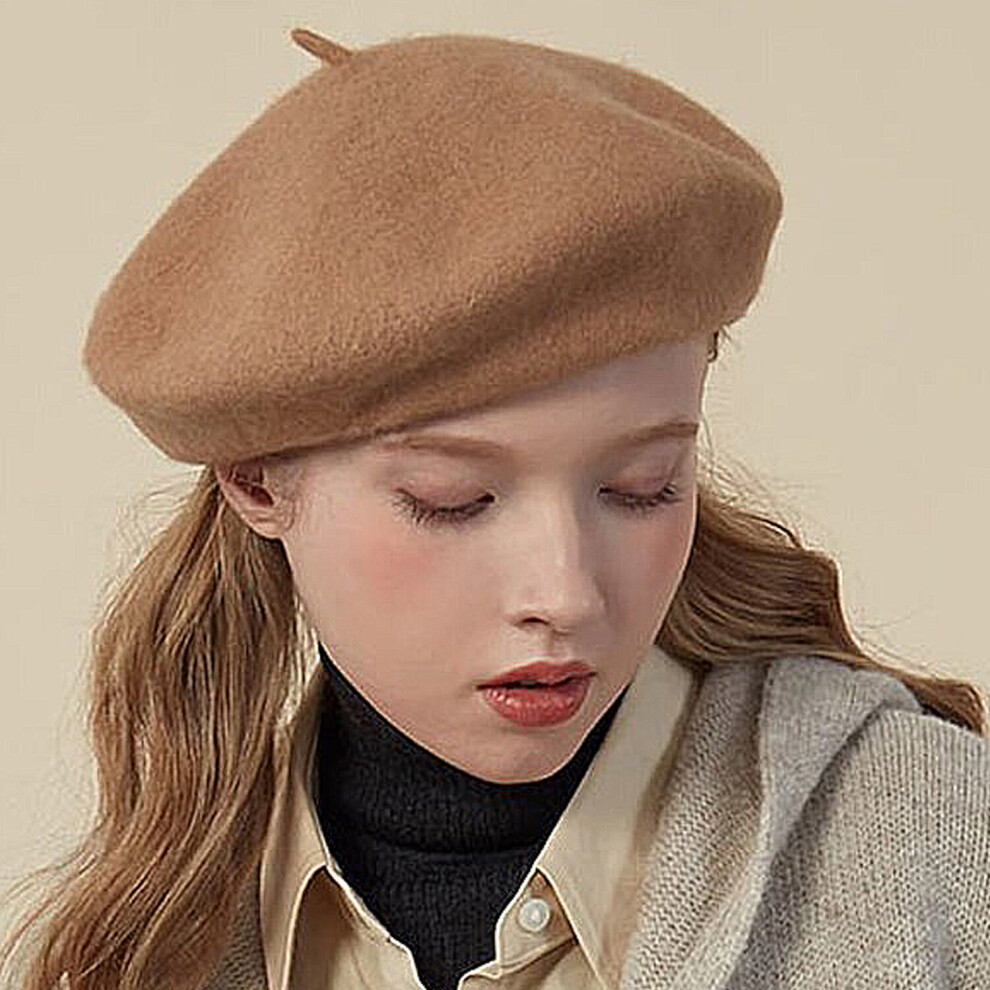 (Camel, S) Classic Wool Beret