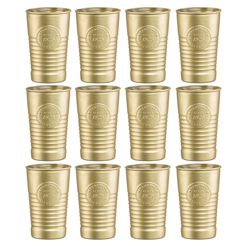 (Gold, 12) Bormioli Rocco Highball Tumblers 325ml Christmas