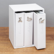BAMBINO WHITE SET OF 3 ALBUMS - 24 4" X 6" PHOTOS IN EACH
