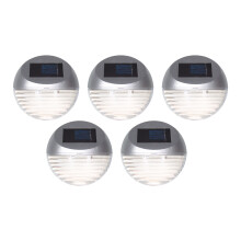 GardenKraft 17730 5-Pack of Bright White Solar Powered Fence Lights