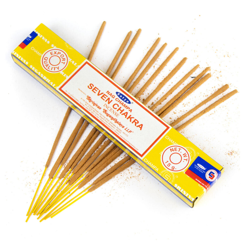 Nag Champa Sayta VFM Seven Chakra Incense Sticks - Set of 12-image-OPC-P8VHCFB-NEW