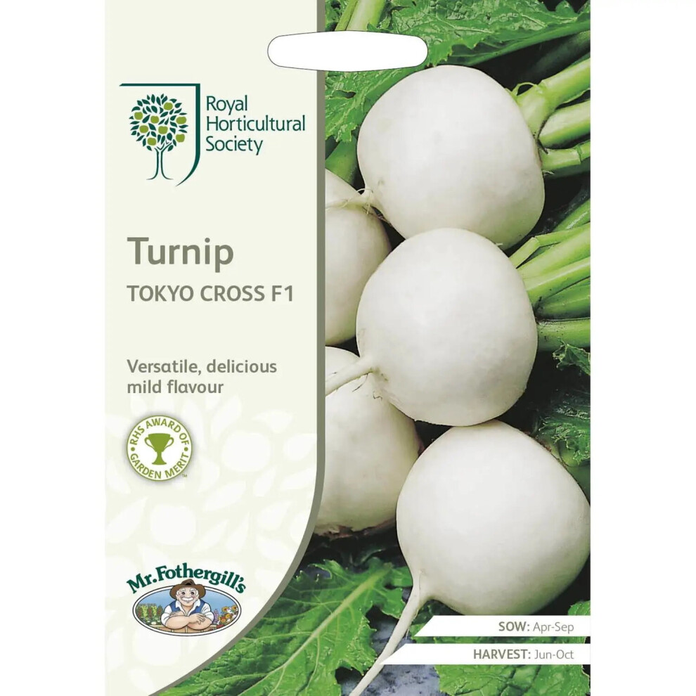 Mr Fothergill's Mr.fothergill's Rhs Home Grown Turnip Tokyo Cross F1 Seeds Packet