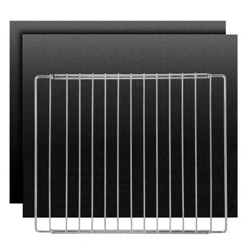 SPARES2GO Oven Liner Adjustable Shelf UNIVERSAL Extendable Locking Rack + 2 x liners
