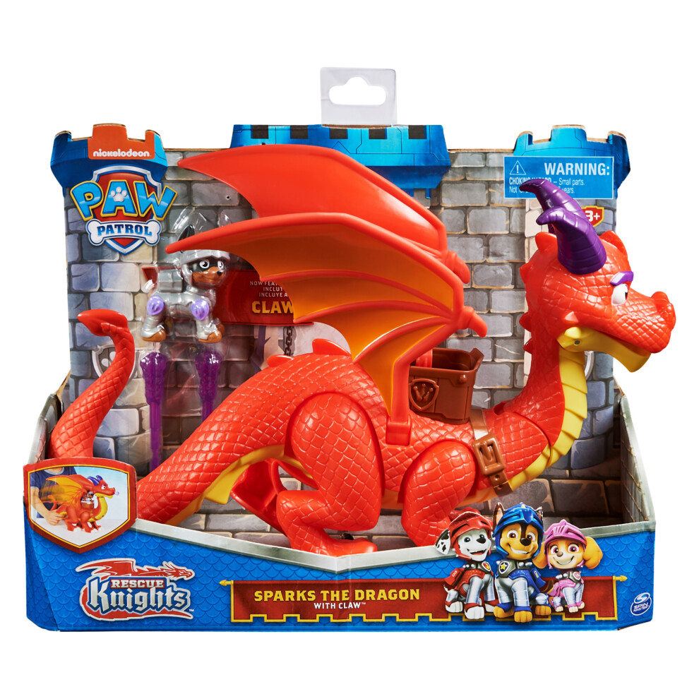 Paw Patrol Rescue Knights Sparks the Dragon and Claw Figure