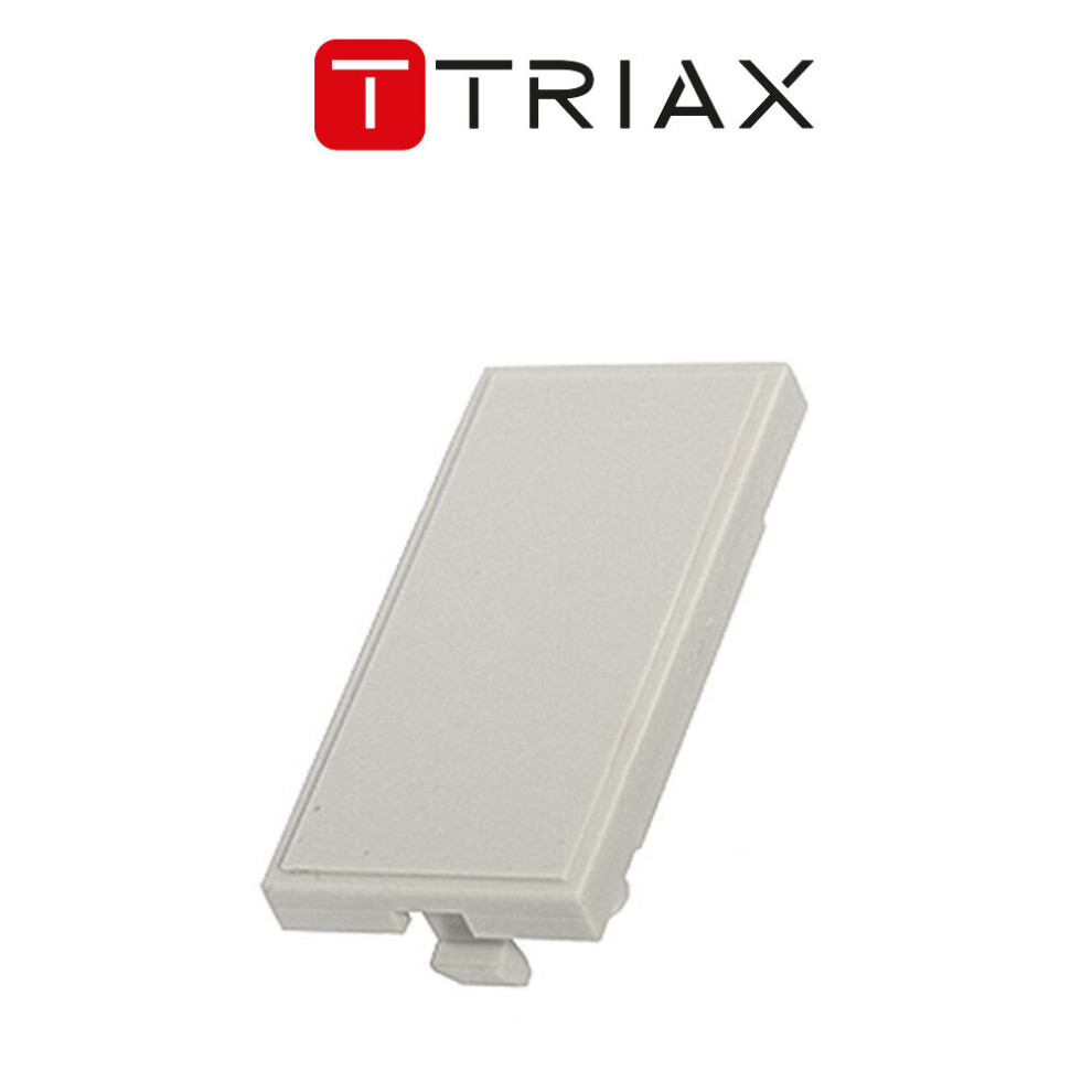 Triax Single Blank Euro Insert Module White Faceplate 304256 5702663042568