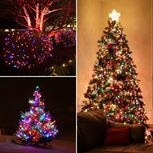 GardenKraft 15420 100 Multi-Coloured Solar Powered Outdoor LED String Lights 2