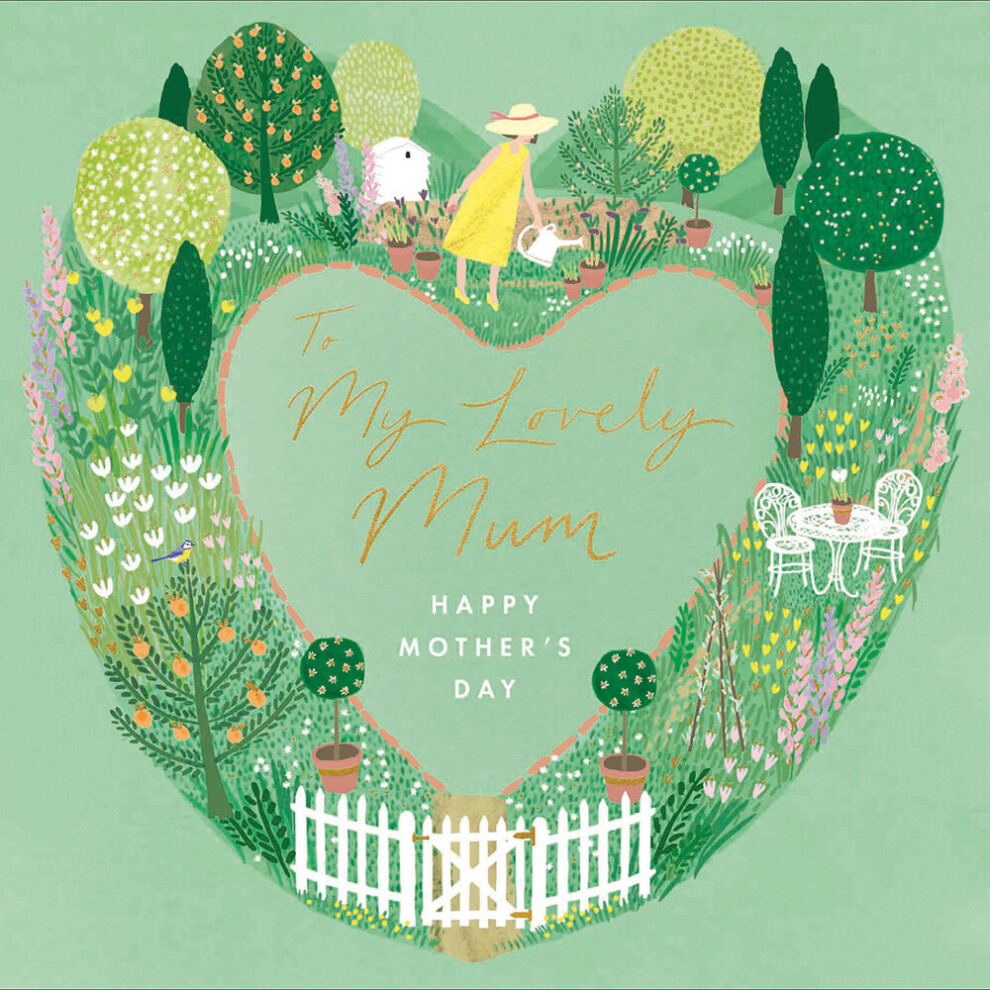 Woodmansterne My Lovely Mum Foiled Mother's Day Greeting Card Beautiful Mothers Day Cards Gold