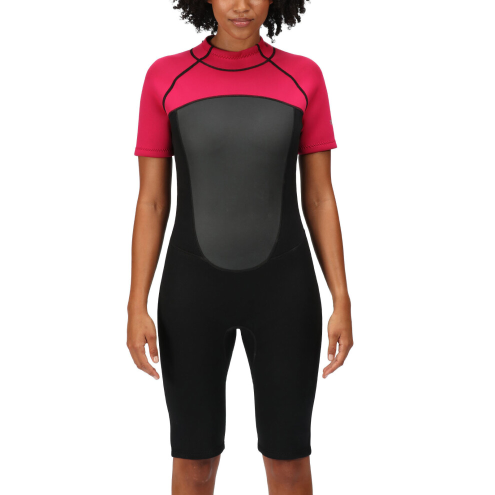 Regatta Women's Shorty 2mm Wetsuit Black Dark Cerise Dark Grey, Size: 6/8