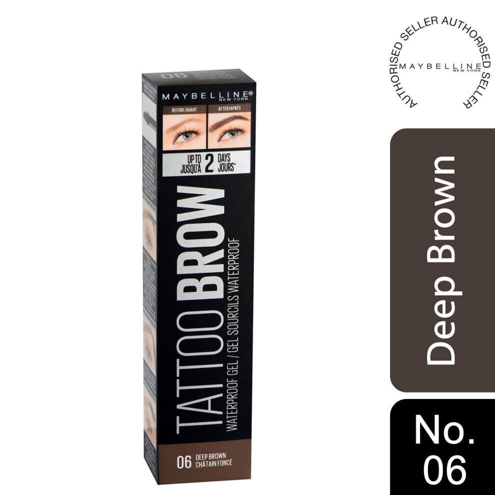 Maybelline Tattoo Brow Waterproof Gel 06 Deep Brown - Image 2