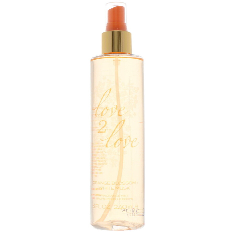 Love 2 Love Orange/White Blossom + Musk Fragrance Mist 240Ml For Her