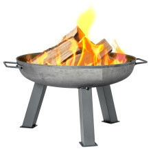 Cast Iron Large Portable Fire Pit Garden Patio Heater Camping Best
