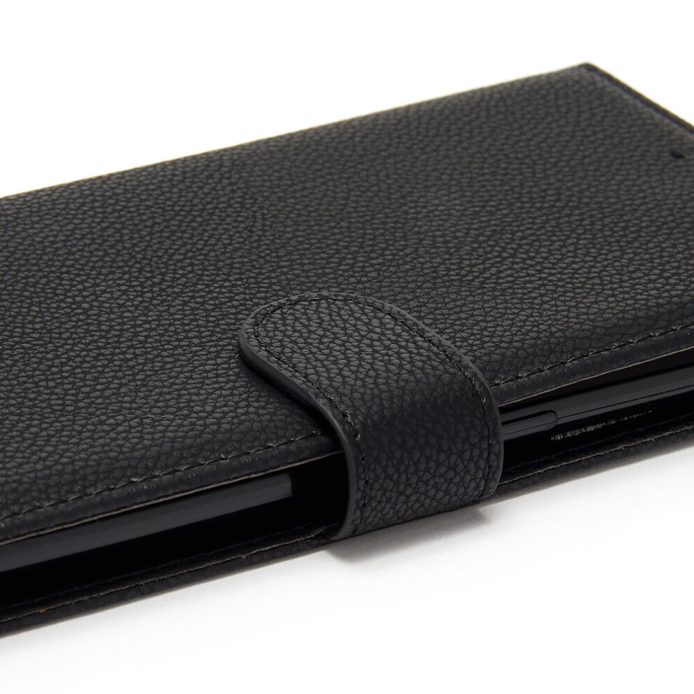 black--premium-litchi-style-pu-leather-wallet-book-case-cover-card-holder-for-samsung-a02s---a03s