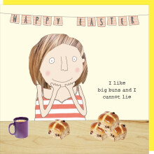 Rosie Made A Thing I Like Big Buns & I Cannot Lie Easter Card Fun Greeting Cards