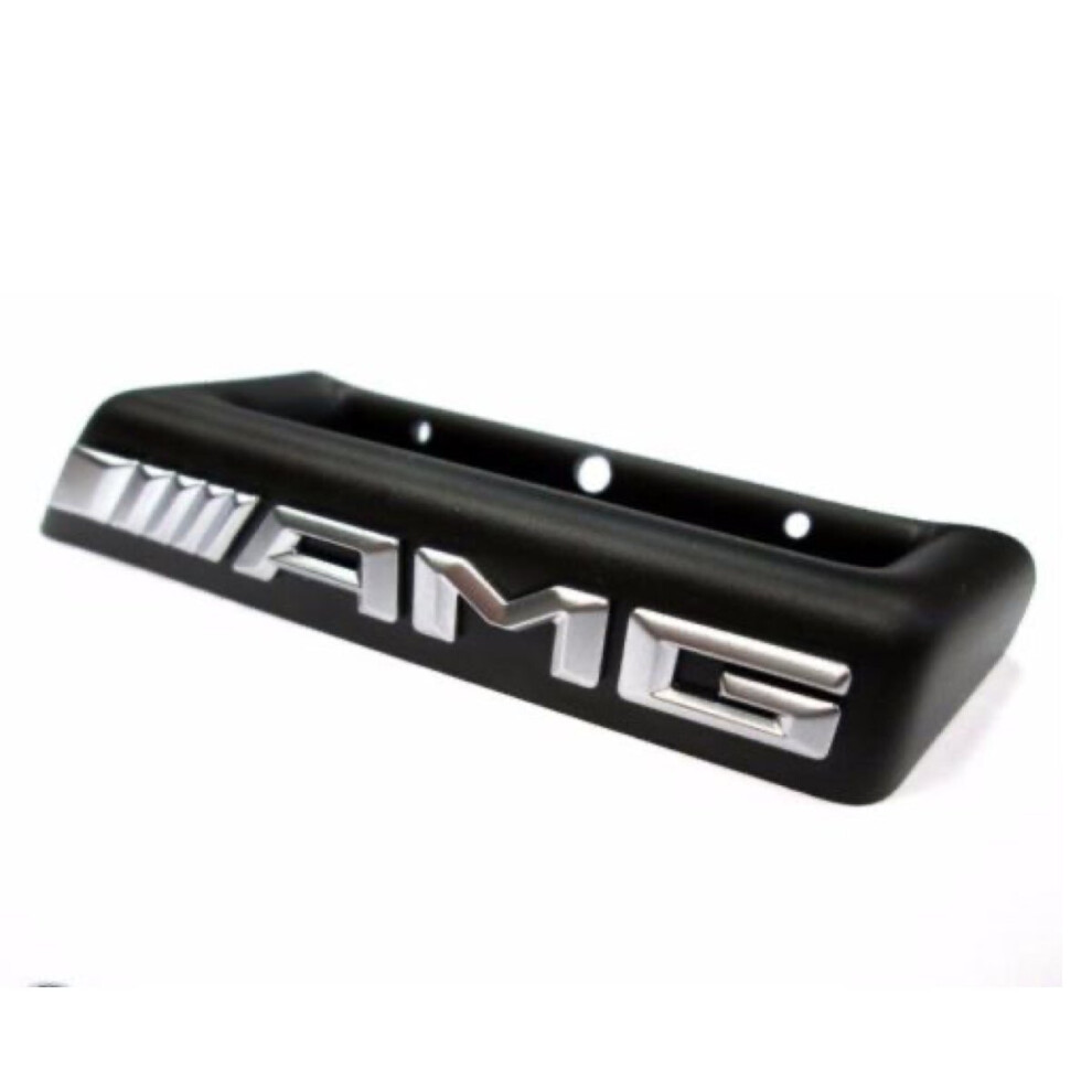 Black Mercedes AMG Front Grill Bonnet Badge Emblem Bumper Grill Badge Emblem 85mm x 15mm