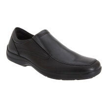 (41 EUR, Black) IMAC Mens Twin Gusset Casual Leather Shoes