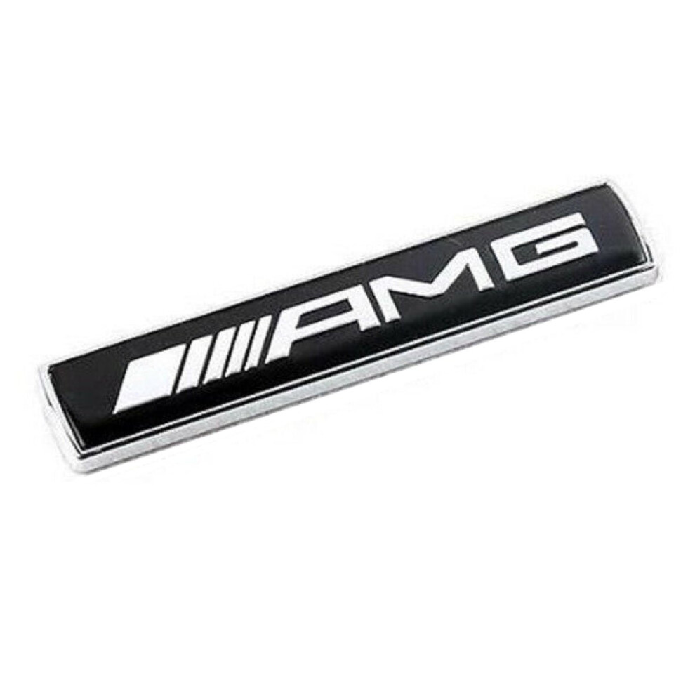 Chrome Mercedes Benz Rear Fender Front Grill Bonnet Badge Emblem Boot For Amg Models Black 5060953018250