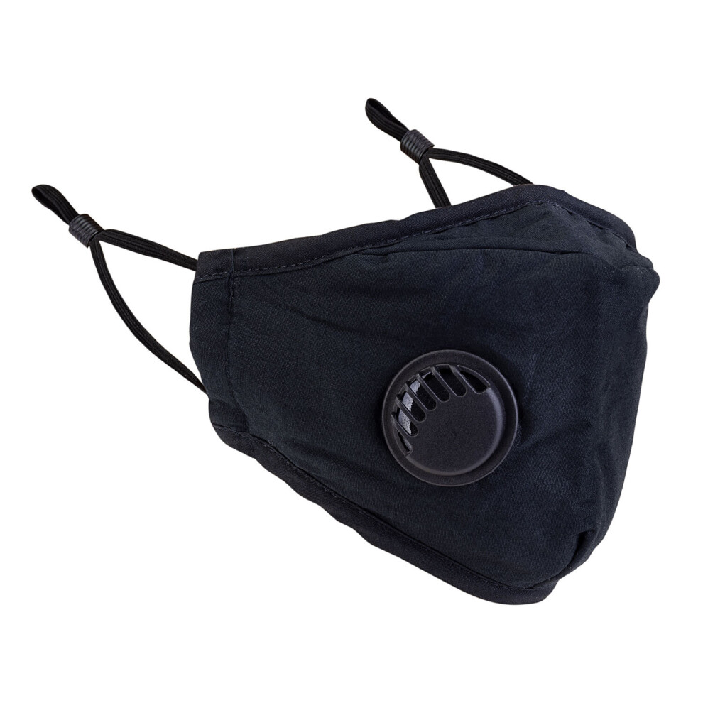 (5pcs) Black Face Mask Reusable Washable Face Mask (Black), without Filter Respirator Mouth Protection from Dust, Airborne Irritants,