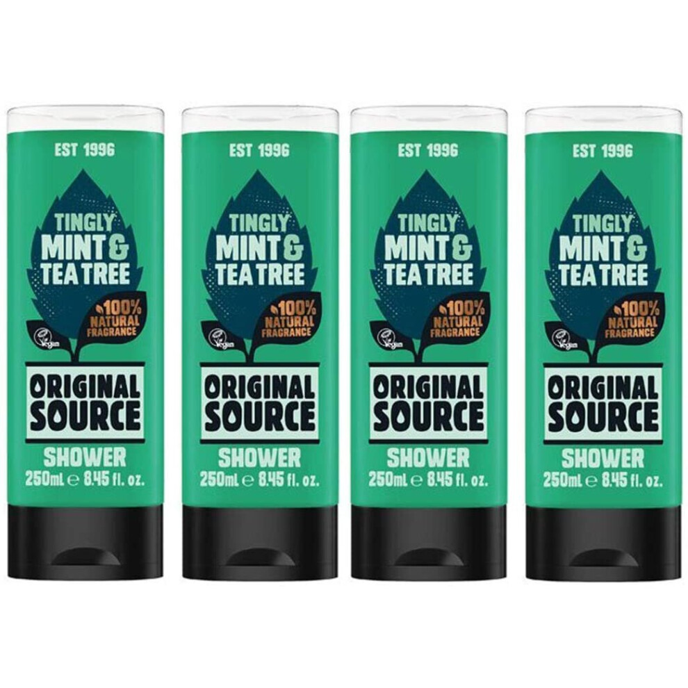 Original Source Shower Gel Set 4 x 250 ml Tingly Mint & Tea Tree