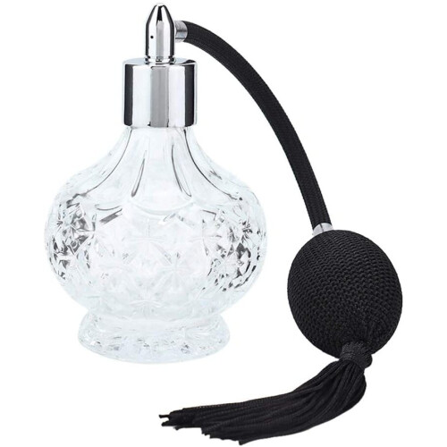 80ml Refillable Perfume Atomizer Spray Bottle Retro Glass Empty Perfume Atomizer for Perfumes, Essential Oils