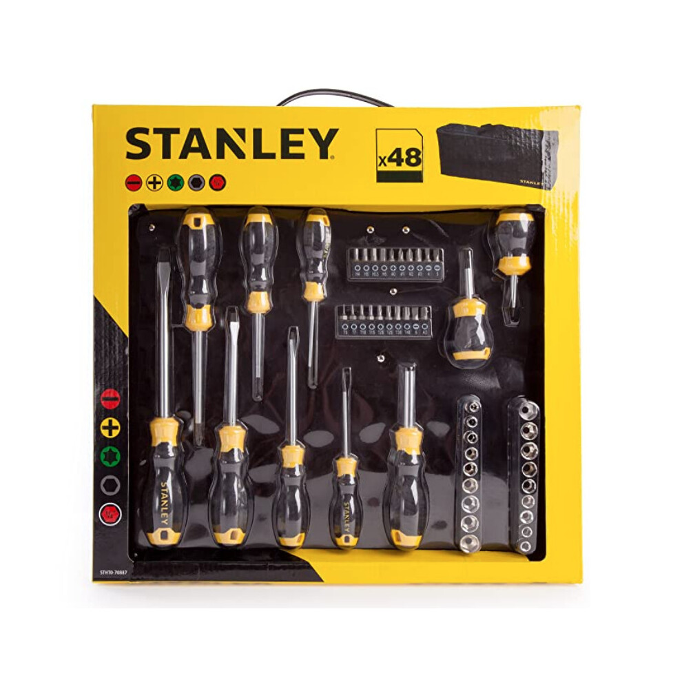 Stanley Screwdriver 48pc Socket and Bit Set with Bag