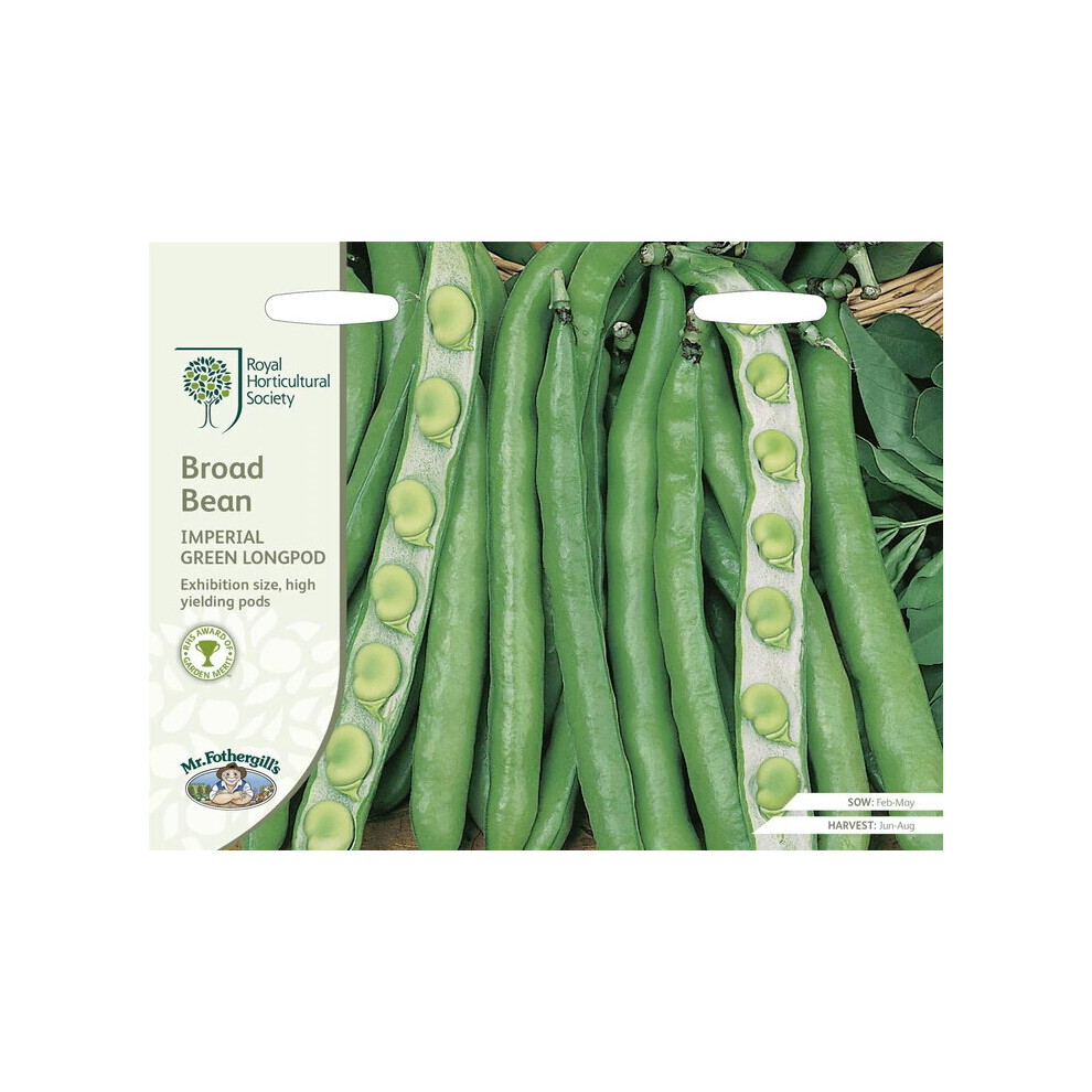 Mr Fothergill's Vegetable Broad Bean Imperial Longpod Seeds Green