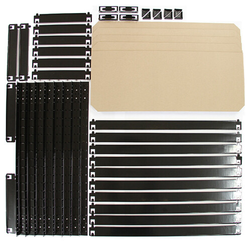 Ράφια Monster Racking T-Rax Heavy Duty, Μαύρα, Π 75 cm, Β 30 cm, Σετ 4 τεμαχίων 2
