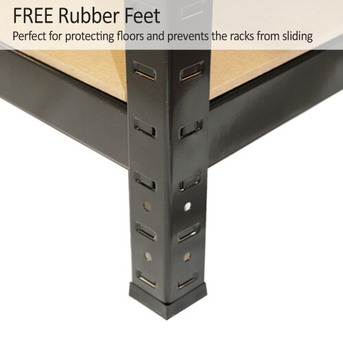 Ράφια Monster Racking T-Rax Heavy Duty, Μαύρα, Π 75 cm, Β 30 cm, Σετ 3 τεμαχίων 2