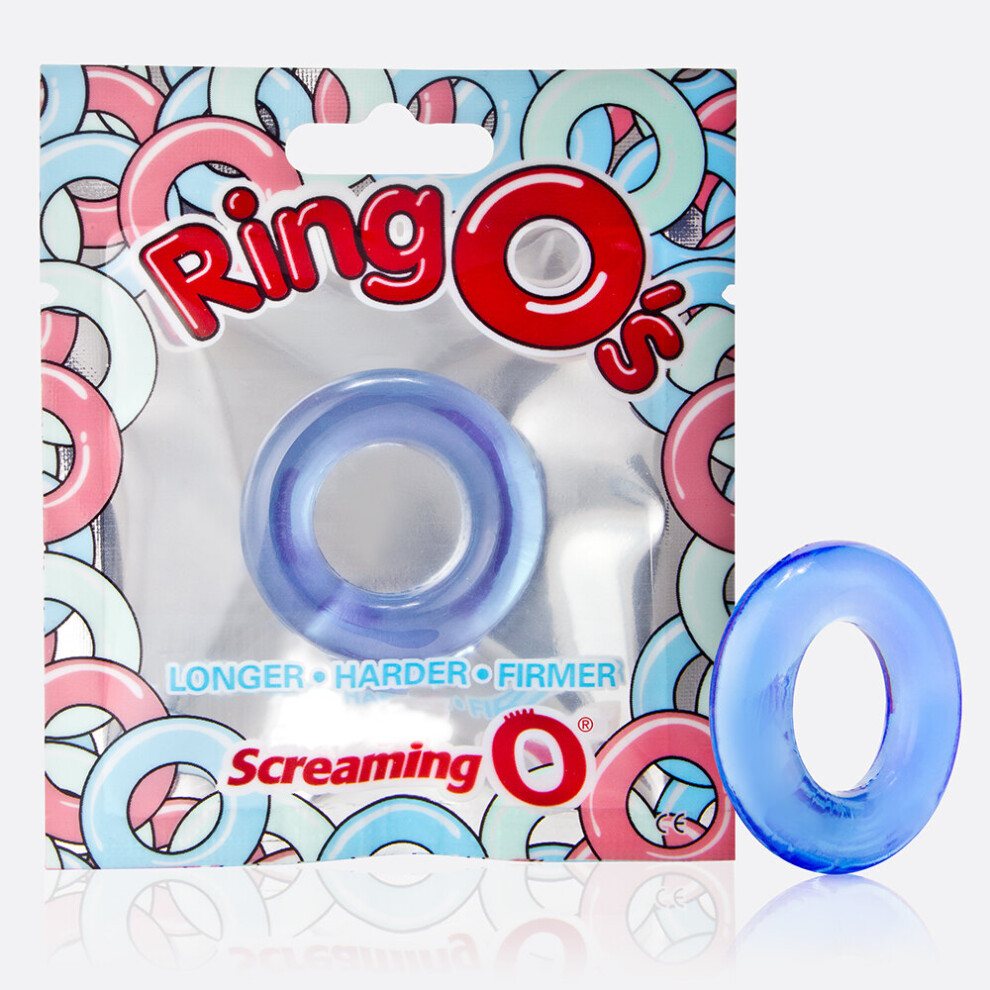 Screaming O RingO's Penis Cock Ring | Blue Stretchy Firmer Harder Erections