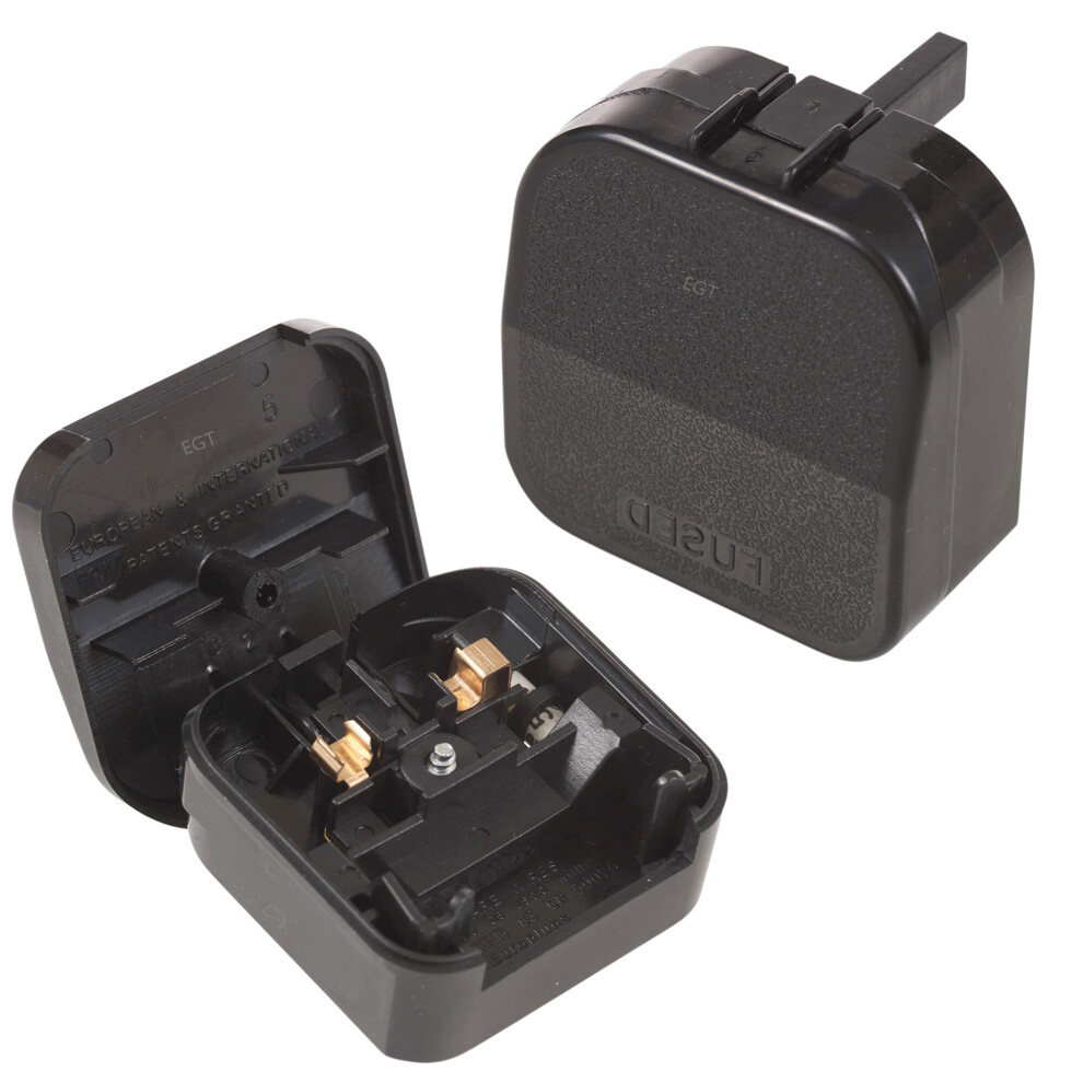 (3) EU/UK 3 AMP Plug Adaptor Travel Converter Changer