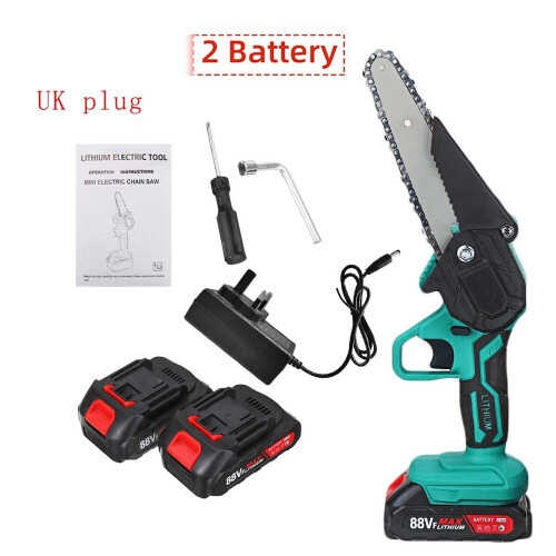 6'' Cordless Electric Chain Saw Wood Cutter One-Hand Saw Woodworking