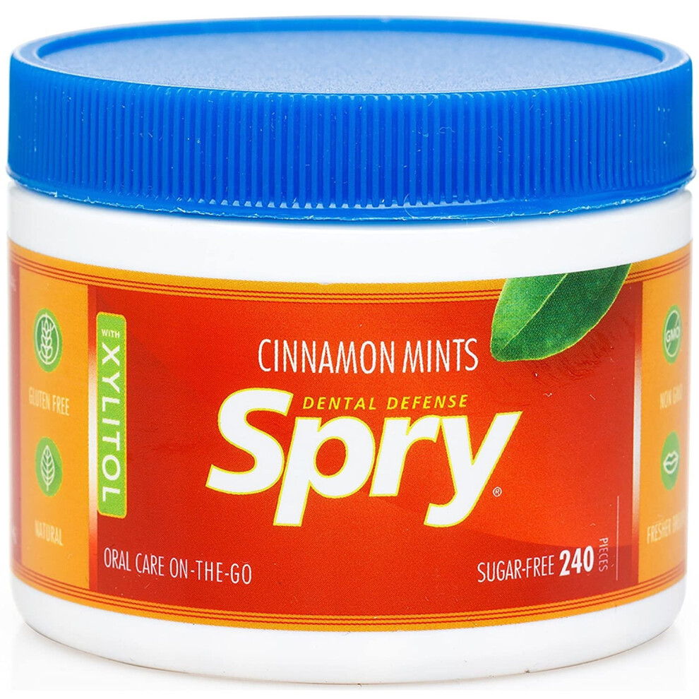 Spry Natural Xylitol Mints, Cinnamon Flavor, 240 Count
