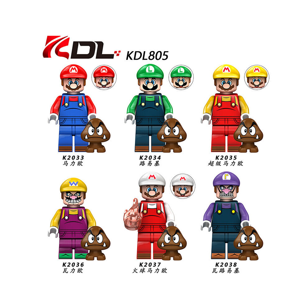 6PCS Mini Figures Building Blocks Characters Fits Lego