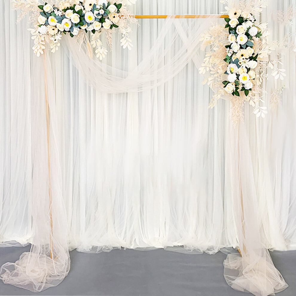 1.5M Wedding Backdrop Stand Gold Iron Arch Door Party Garden Flower Plants Rack Decor