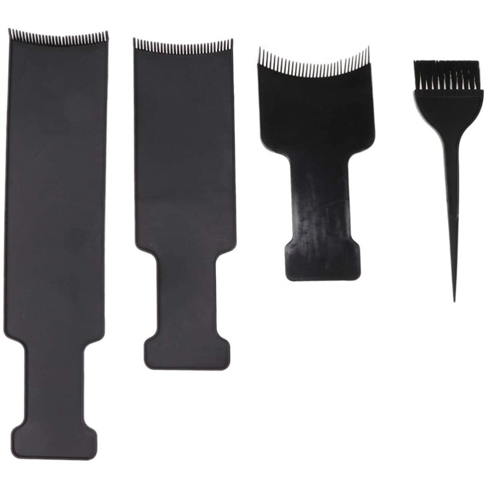 Lurrose 4Pcs Balayage Board And Brush Set,3Pcs Flat Top Comb Board Balayage Paddle Professional Highlights Boards And Hair Coloring Brushes For Barber