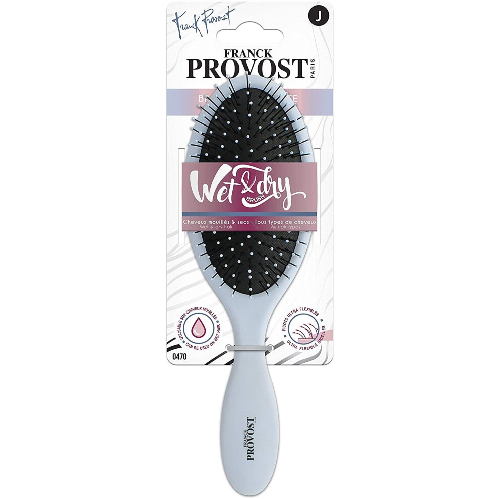 Franck Provost Wet & Dry Detangling Brush For Wet/Dry Hair (Random Color)
