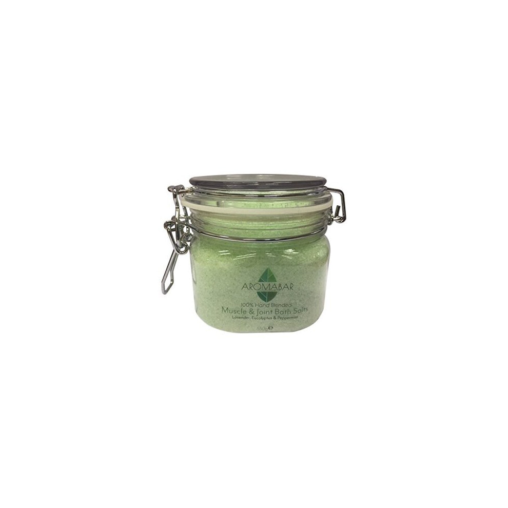 Aromabar Muscle & Joints Bath Salts Soak 550G Gift Jar Epsom Salts And Dead Sea Salts 100% Natural Packed With Minerals