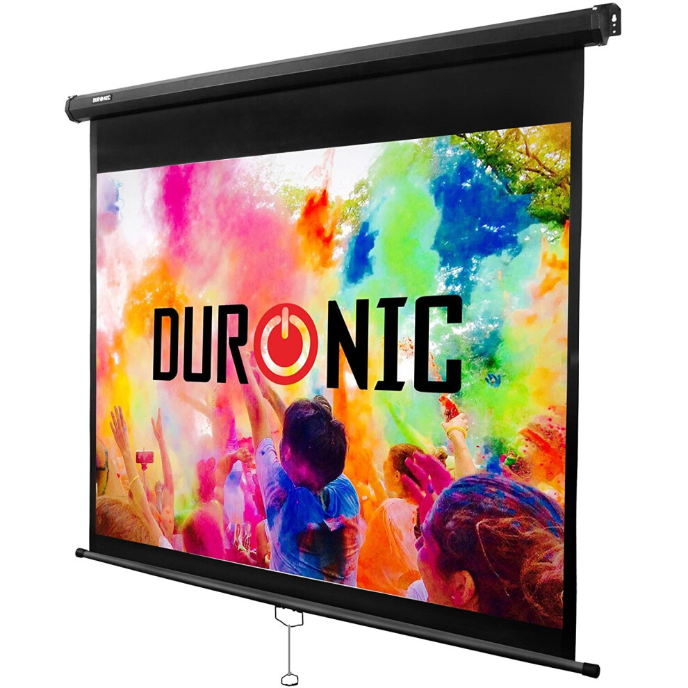 Duronic Projector Screen MPS60/43 Manual Pull Down HD Projection Screen For | School | Theatre | Cinema | Home Projector Screen - 60" (Screen: