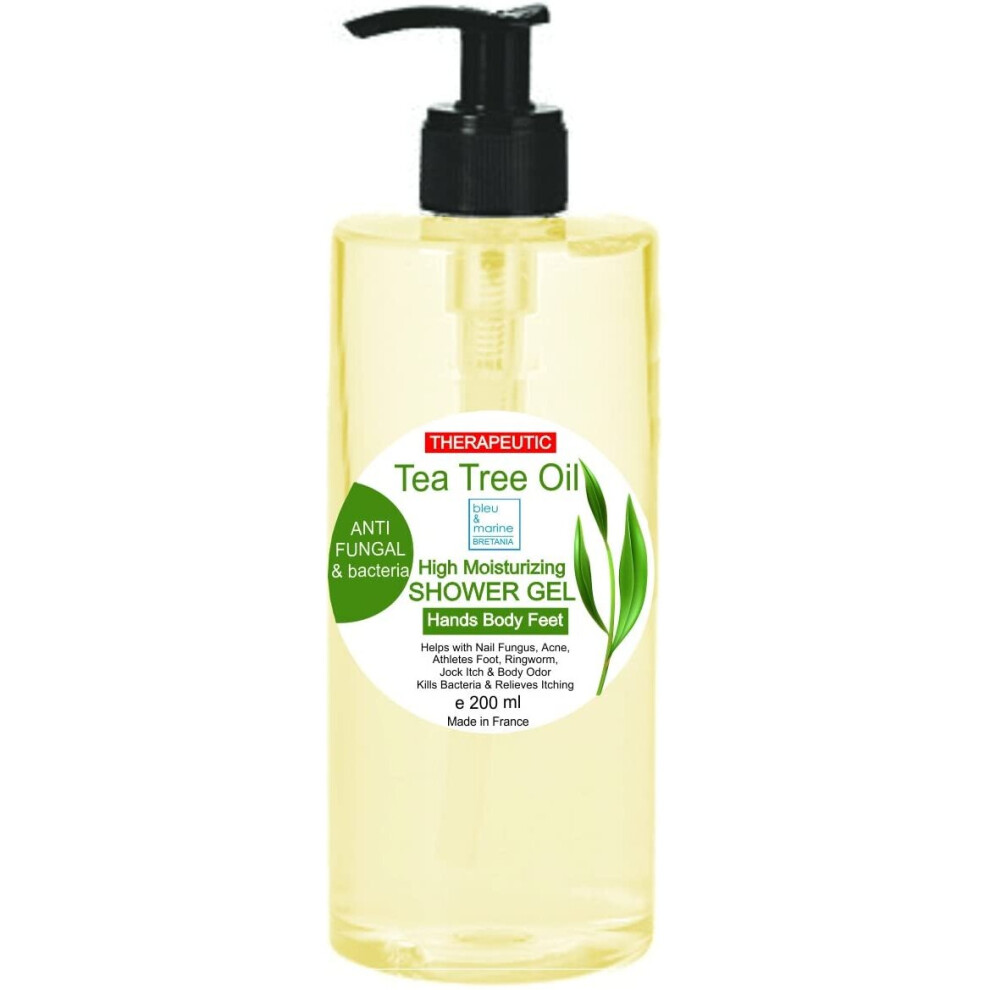 Antibacterial Hand Cleansing Disinfectant Gel Tea Tree Therapeutic Shower Gel - High Moisturizing Body Feet Hand Wash (200 ml)