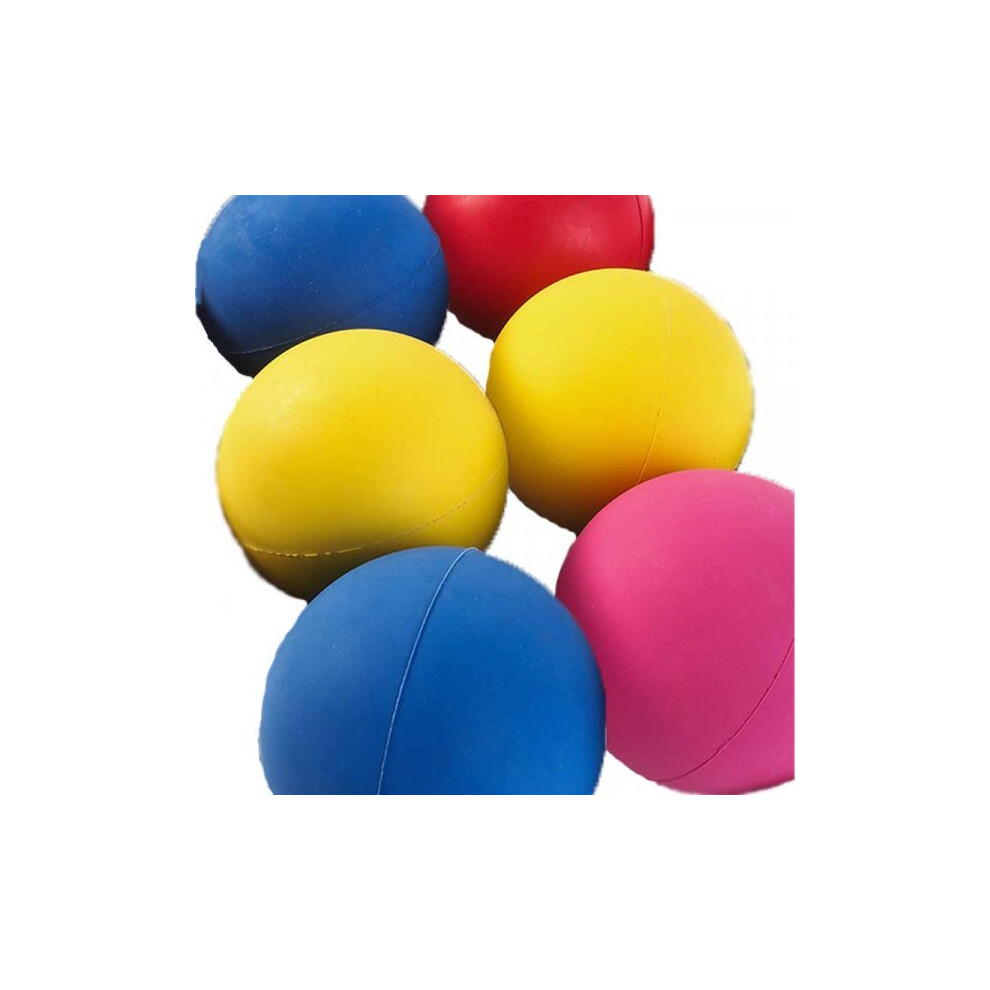 Set of 6 Pooch 6cm Rubber Ball Throw & Fetch dog toy Play Fun Sensory