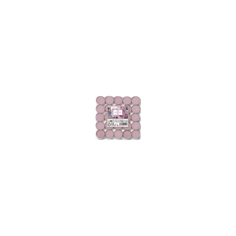 Price's Candles Tealights Pack 25 - Rose Scent, Up To 4 Hours Burn Time Per Tealight | Code 021940D