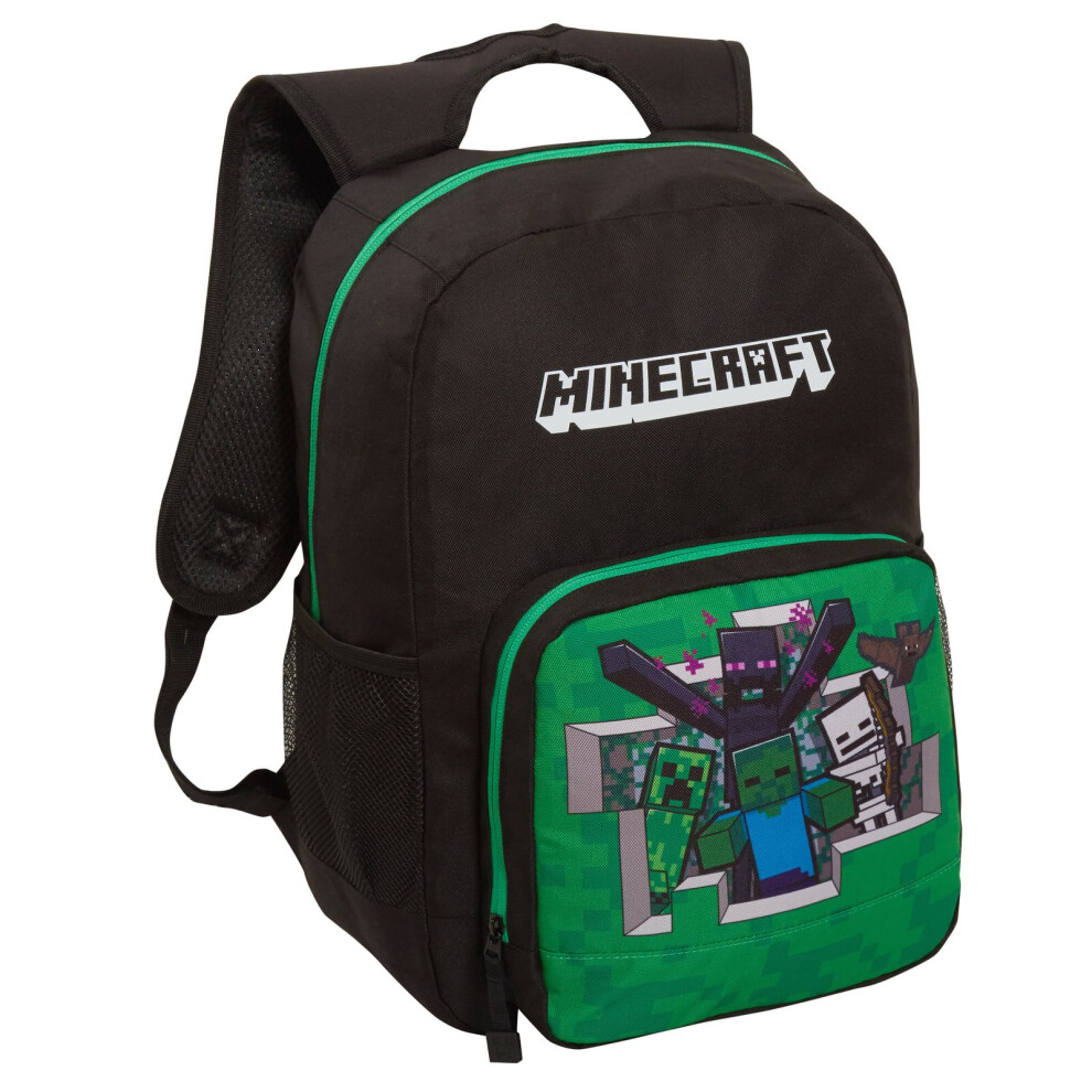 (One Size) Minecraft Large Backpack Gaming Laptop Rucksack Kids Adults Gamer School Bag