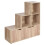 URBN Living (Oak, Oak) 6 Cube Step Storage Bookcase Shelf Unit Doors Wood 1
