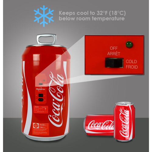 Coca Cola Coca Cola μίνι ψυγείο 5.4L φορητό ψυγείο θερμαντήρα 8 μπορεί να ποτά ποτών δροσερό κουτί 2