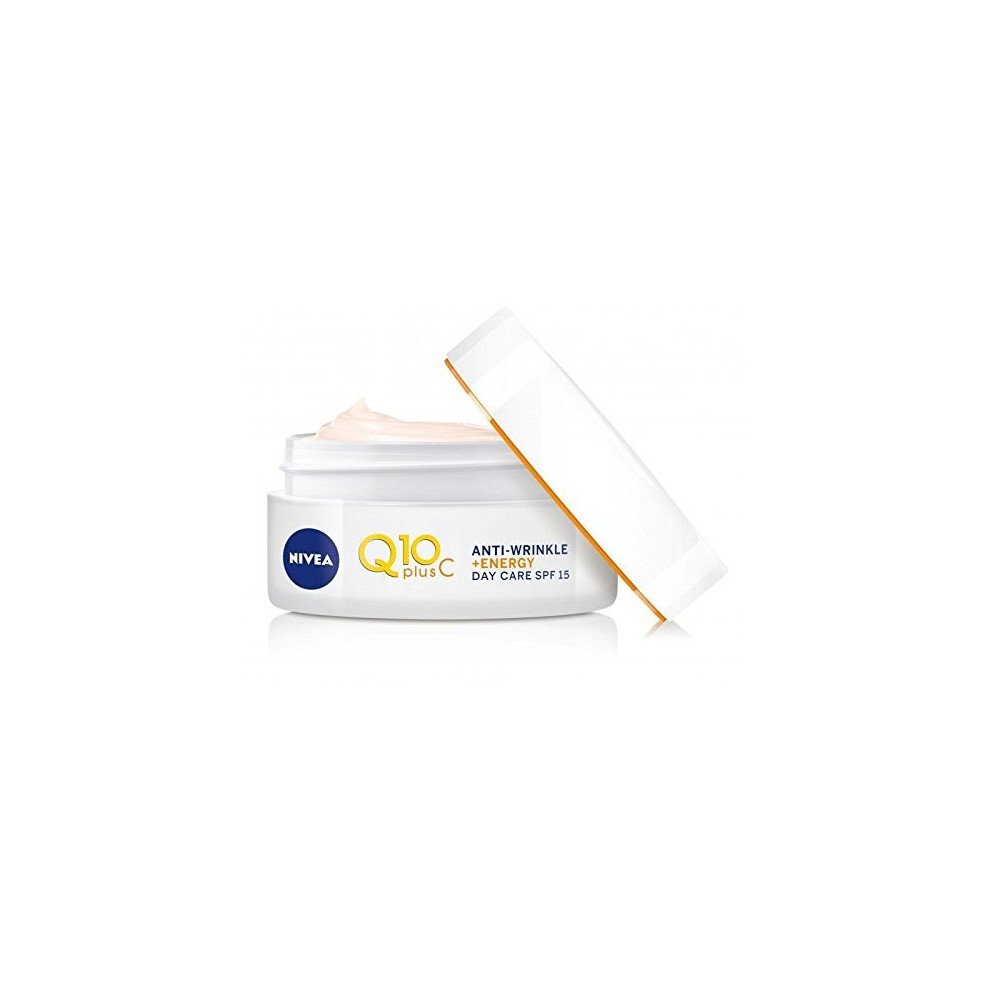 Nivea Q10 Plus C Anti-Wrinkle + Energy SPF 15 Day Cream with Vitamin C for Tired, Dull Skin