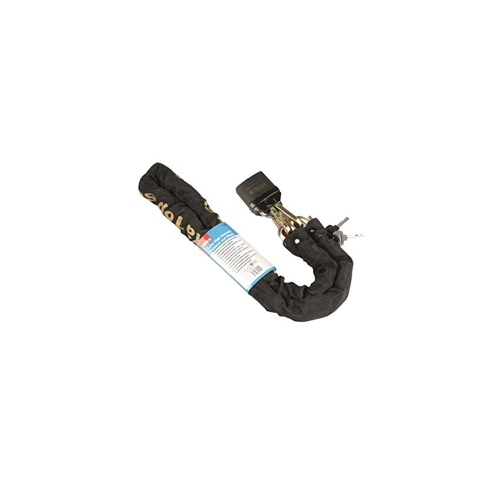 Hilka Tools 71150010 High Security Padlock and Chain, Black, 1.5 m