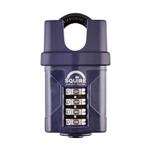 Squire Heavy Duty Padlock (CP50CS) - Toughest Closed Shackle - 4 Wheel Combination Padlock - Alloy Steel for Corrosion Resistance - Weatherproof Lock