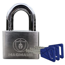 Magmaus PDL/50 [Never-Rust] Heavy Duty Padlock Outdoor Weatherproof - [10mm Anti-Cut Shackle] - [High Security Protection] - Ideal Gate or Shed Lock